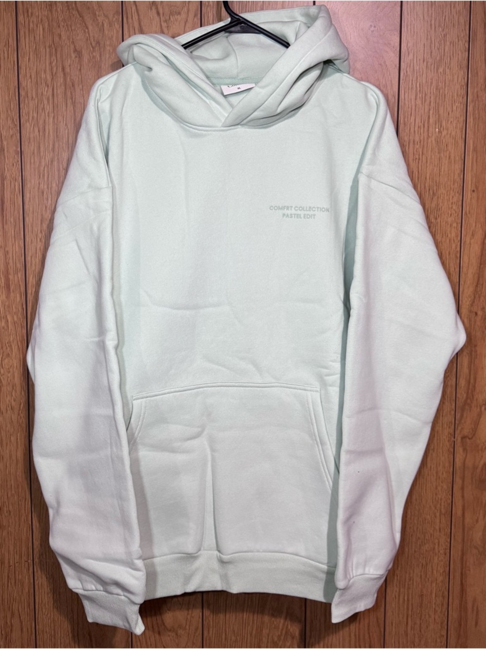 NWT Comfrt Pastel Mint Green Hoodie Size XL